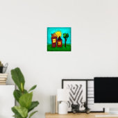 Poster Imprimerie d'art, Happy Houses (Bureau à domicile)