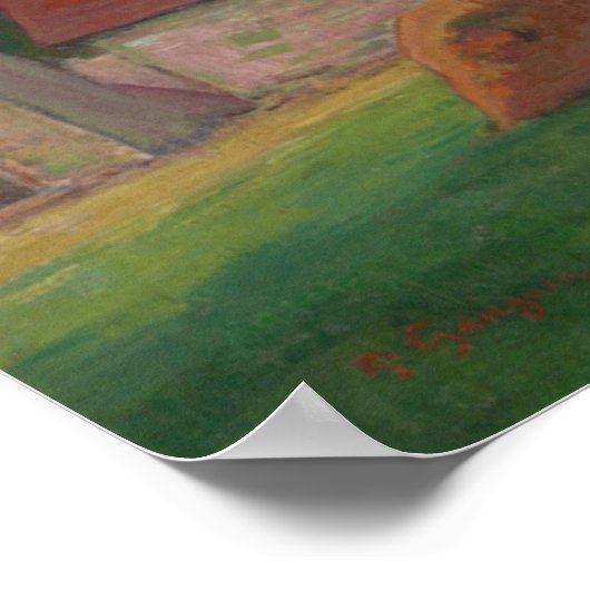 Poster Imprimerie d'art Paul Gauguin "Farm in Brittany" (Coin)