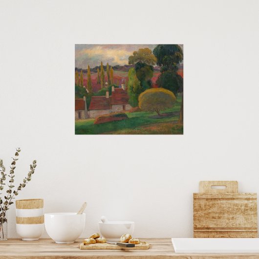 Poster Imprimerie d'art Paul Gauguin "Farm in Brittany" (Cuisine)