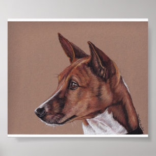 Poster Imprimerie de Chien Basenji