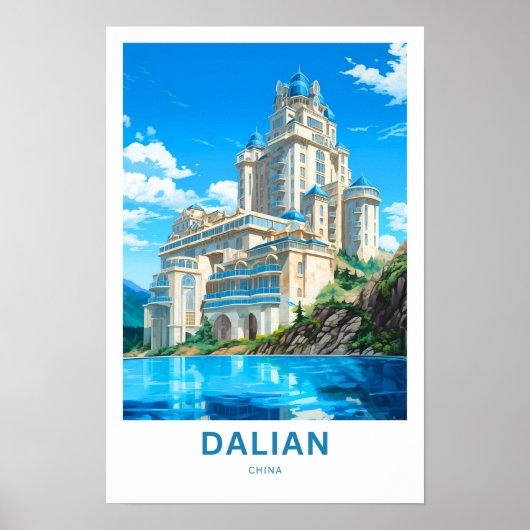 Poster Imprimerie de voyage de Dalian Chine (Devant)