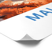 Poster Imprimerie de voyage de Mallorca Espagne (Coin)