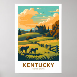 Poster Imprimerie de voyage du Kentucky États-Unis