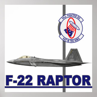 Poster Imprimerie F-22 Raptor du 94e Escadron de chasse