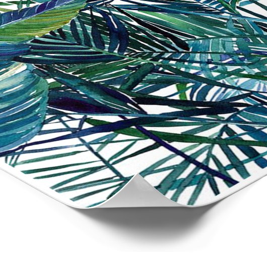 Poster Imprimerie Feuille tropicale (Coin)