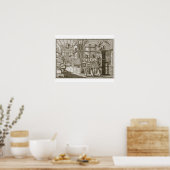 Poster Imprimerie médiévale allemande (gravure) (Cuisine)