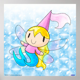 Poster Imprimerie Mermaid Fairy Princess