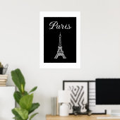 Poster Imprimerie tour Eiffel Paris (Bureau à domicile)