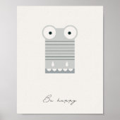 Poster Imprimez d'affirmation pour enfants 'Soyez heureux (Devant)