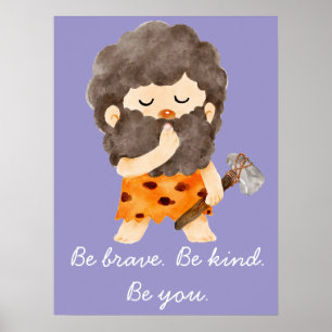 Poster Imprimez d'art mural de nurserie Sois Brave Sois G