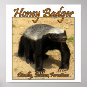 Poster Imprimez Deadel, Insane, Ferocious Honey Badger (Devant)