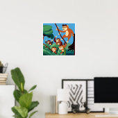 Poster Imprimez l'art des singes pour enfants (Bureau à domicile)