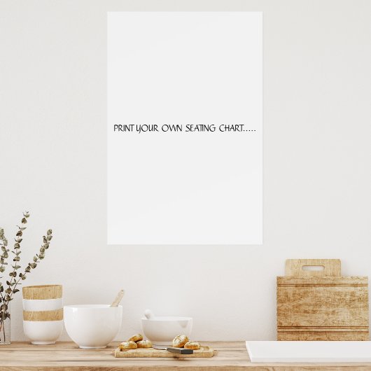 POSTER IMPRIMEZ VOTRE PROPRE GRAPHIQUE DE SIÈGE (Cuisine)