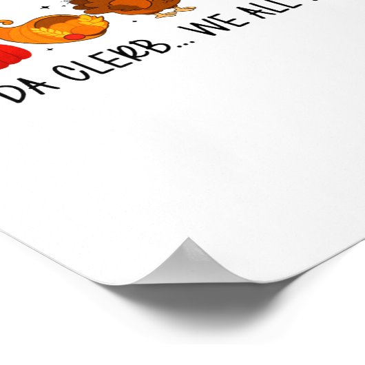 Poster In Da Clerb We All Fam Funny Christmas Thanksgivin (Coin)