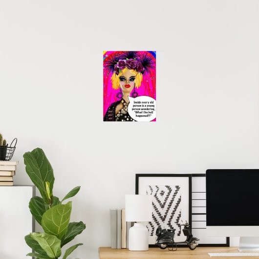 POSTER In elke oude persoon is een jongere persoon (Thuiskantoor)