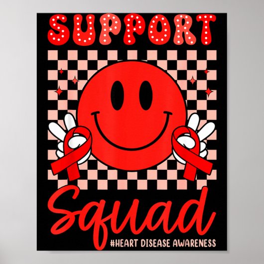 Poster In February We Wear Red Chd Awareness Heart Diseas (Devant)