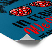 Poster In February We Wear Red Messy Bun - Heart Disease  (Coin)