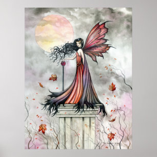 Poster in Gothic Fairy in het najaar