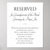 Poster In Heaven Grandparents of Bride Memorial Wedding (Devant)