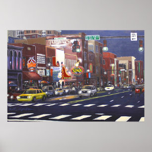Poster in het centrum van Nashville