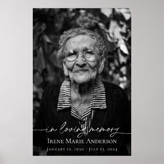 Poster In Love Memorial Funeral Tribute (Devant)