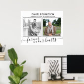 Poster In Love Memory 2 Photo EleganT Script Funeral (Bureau à domicile)