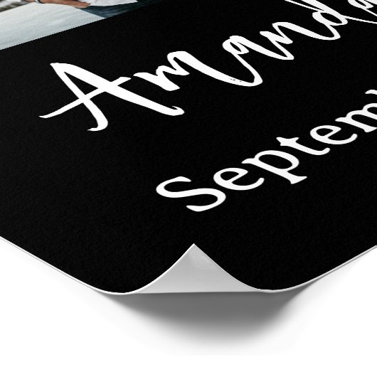 Poster In Love Memory Cinq photos Collage funéraire (Coin)