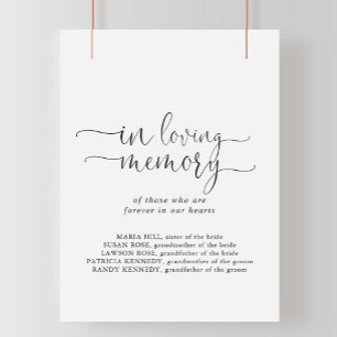 Poster In Love Memory Love Signe de script fantaisie