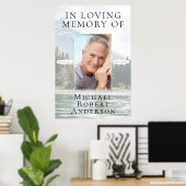 Poster In Love Memory Mountains Photo Memorial (Bureau à domicile)