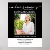 Poster In Love Memory Photo and Memorial Verse Funeral (Devant)