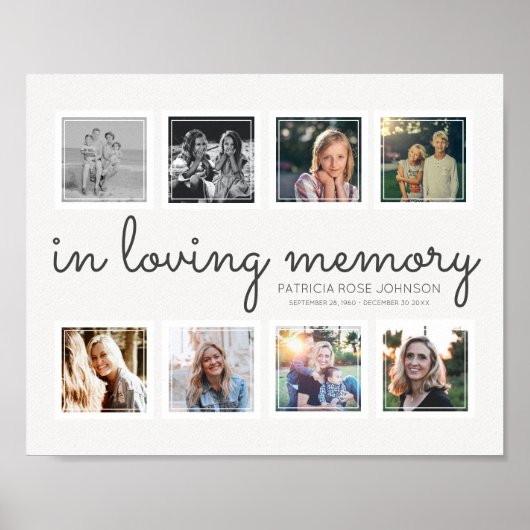 Poster In Love Memory Photo Collage de photos Keepsaké Ho (Devant)