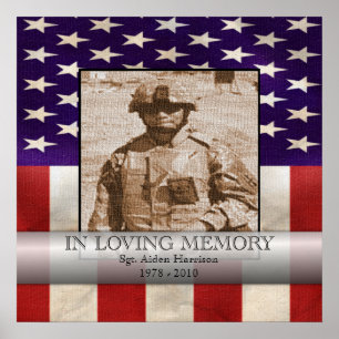 Poster In Love Memory Photo militaire personnalisée