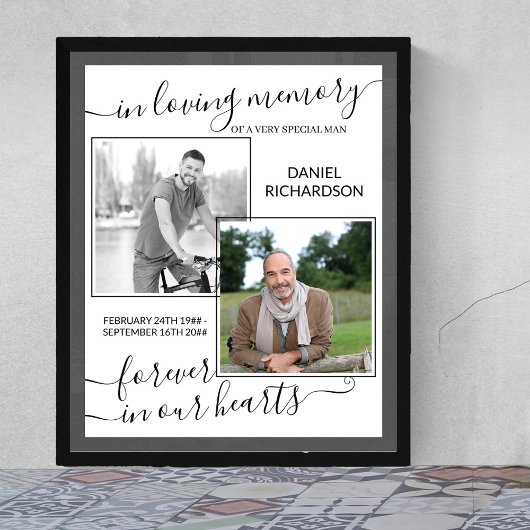 Poster In Love Memory Script 2 Photo Funeral