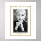 Poster In Loving Memory B&W Golden Photo Service Dear (Devant)