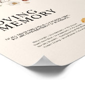 Poster In Loving Memory Boho Wildflower Wedding Sign  (Coin)