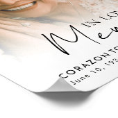 Poster In Loving Memory Célébration de la vie Photo Funér (Coin)