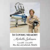 Poster In Loving Memory Memorial Photo Funeral Aviation  (Devant)