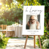 Poster In Loving Memory, Minimalist Photo for Grandpa
