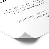 Poster In Loving Memory Wedding Remembrance Sign (Coin)