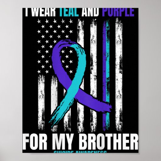 Poster In Memory Of Brother Suicide Awareness Flag Graphi (Devant)