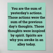 Poster "In moderation", funny, humor, joke (Devant)