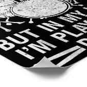 Poster In My Head I'm Playing My Drums Drumming Lover Dru (Coin)