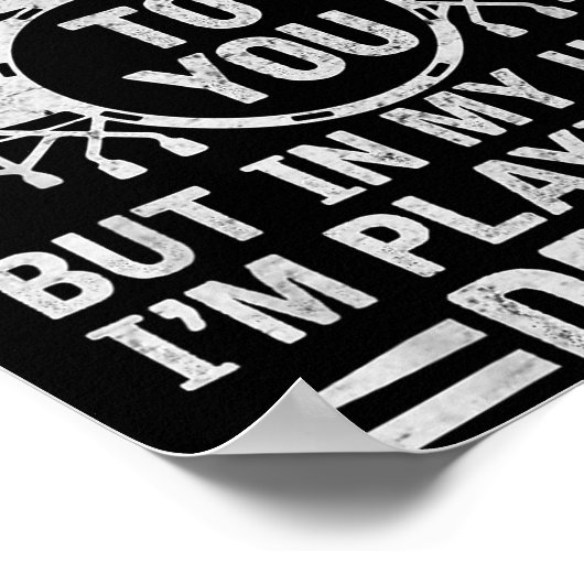 Poster In My Head I'm Playing My Drums Funny Drummer Drum (Coin)