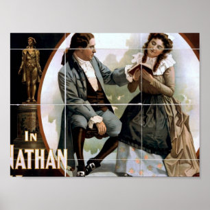 Poster In Nathan Hale, by 'Clyde Fitch' Vintage Theater