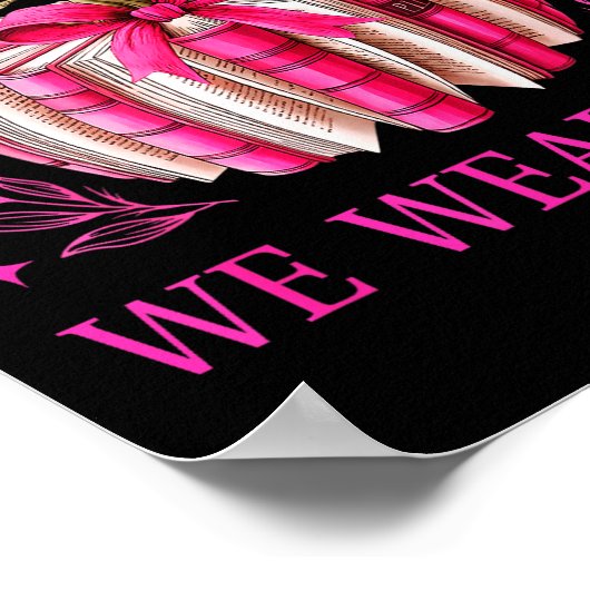 Poster In October We Wear Nk Pumpkin Book Breast Cancer A (Coin)