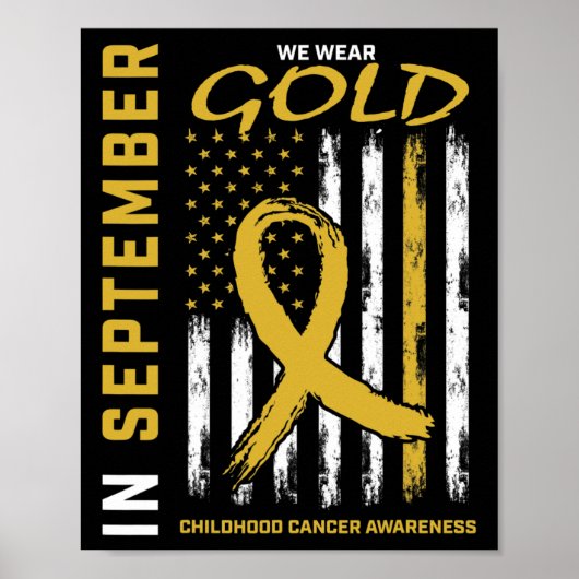 Poster In September We Wear Gold Childhood Cancer Awarene (Devant)