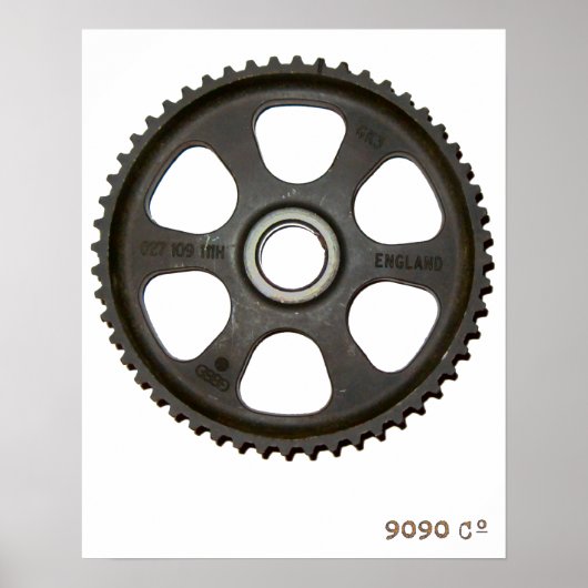 Poster in tandwielen (Voorkant)