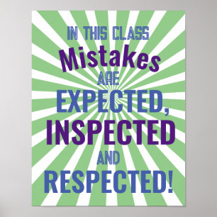 Poster In this class, Mistakes are Expected, Inspected