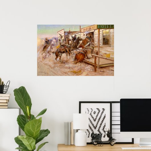 Poster In Without Knoking par Charles Marion Russell (Bureau à domicile)