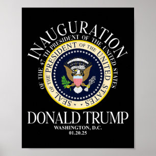 Poster Inauguration 2025 du président Trump 47th Washin